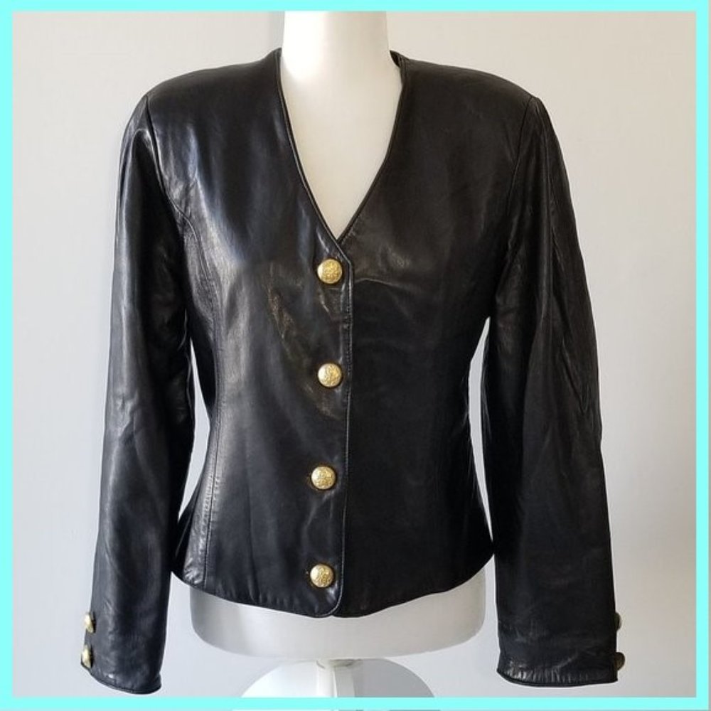 🌺HP🌺Positano Pelle Leather Jacket Size Petite